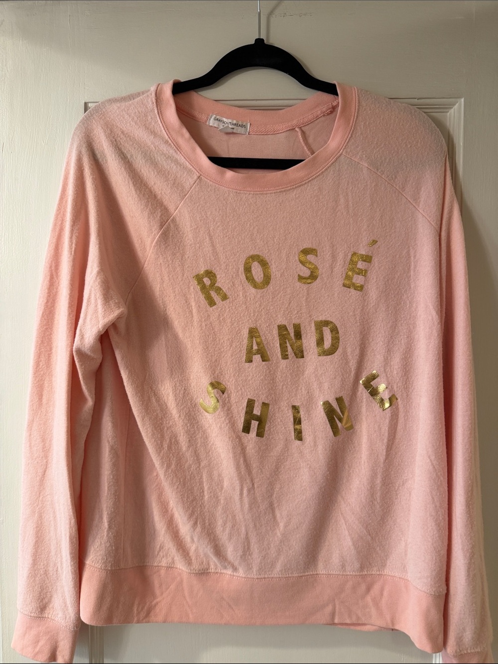 Pink "Rosé and Shine" Graphic Sweatshirt